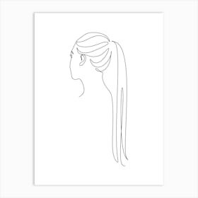 Ponytail.Scandinavian wall art Art Print