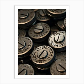 Collection Of Buttons Art Print