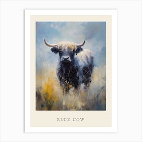 Blue Cow Art Print