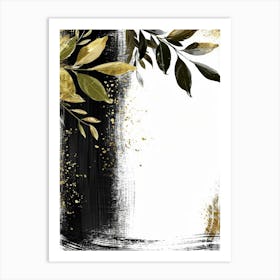 Gold Leaf Canvas Print 5 Art Print