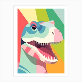 Colourful Dinosaur Velocisaurus 2 Art Print