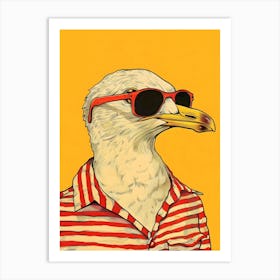 Seagull With Sunglasses Art Print