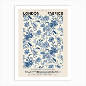 Poster Petal Delight London Fabrics Floral Pattern 1 Art Print