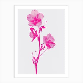 Hot Pink Delphinium 1 Art Print