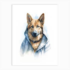 German Sheperd Dog As A Jedi 1 Art Print