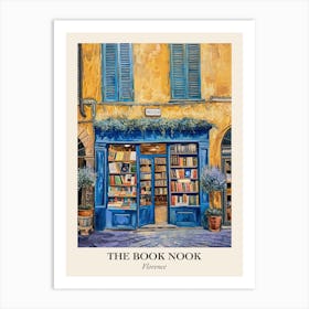 Florence Book Nook Bookshop 1 Poster Art Print