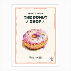 Pink Vanilla Donut The Donut Shop 1 Art Print