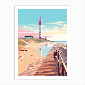 Lighthouse On The Beach 1 Art Print