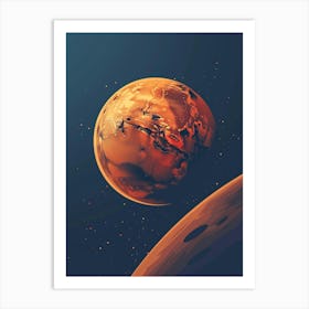 Mars In Space 1 Art Print