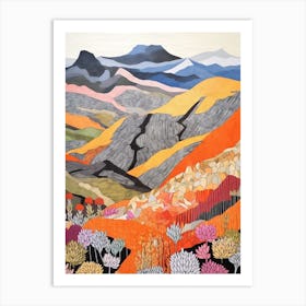 Beinn Dorain Scotland 2 Colourful Mountain Illustration Art Print