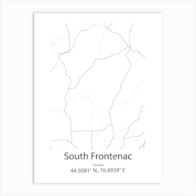 South Frontenac,Canada Minimalist Map Art Print