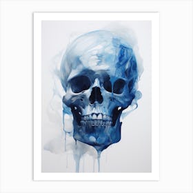 Blue Skull Art Print