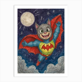 Batman Cat 1 Art Print