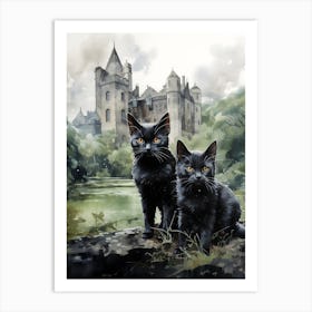 Irish Cats in Watercolor 11 Art Print