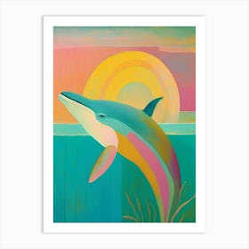 Rainbow Dolphin Art Print