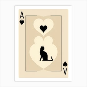 Cat Playing Card 1 Art Print