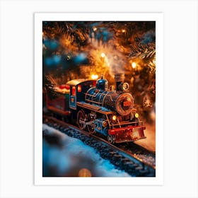 Christmas Train 3 Art Print