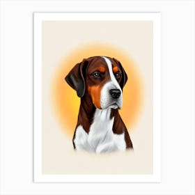 American English Coonhound Illustration Dog Art Print
