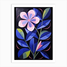 Periwinkle 1 Hilma Af Klint Inspired Flower Illustration Art Print