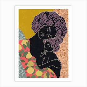 African Mother And Daughter Art Print