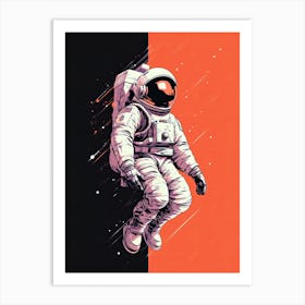 Cosmic Serenity: Astronaut in the Void Art Print