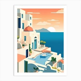 Santorini Villa Art Print