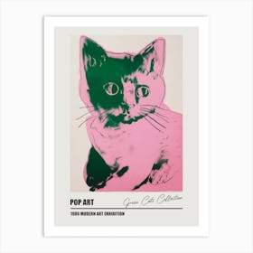 Green Cats Warhol  Style Collection Living Room Art print