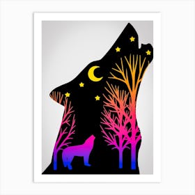 Howling Wolf 1 Art Print