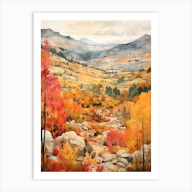 Autumn National Park Painting Sierra Nevada National Park Spain 2 Art Print