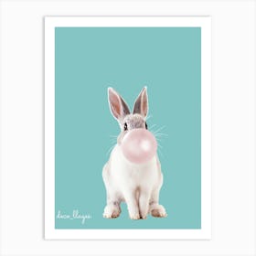 Lapin avec chewing-gum Art Print