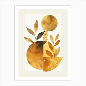 Gold Leaf Print 4 Art Print