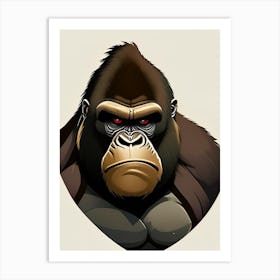Angry Gorilla, Gorillas Kawaii 3 Art Print