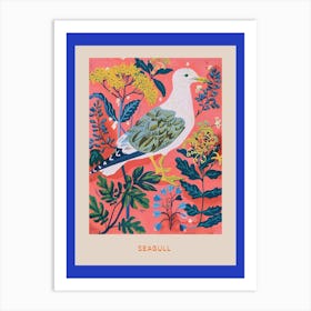 Spring Birds Poster Seagull 2 Art Print