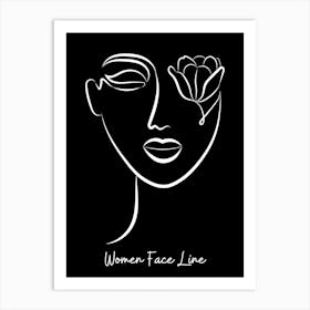 Women Face Line 5 Art Print