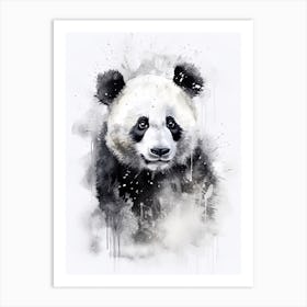 Panda Art In  Ink Wash Painting Style 2 Art Print