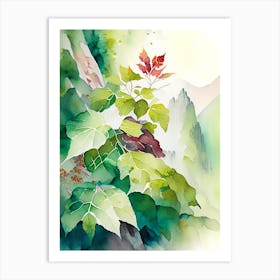 Poison Ivy In Rocky Mountains Landscape Pop Art 2 Art Print
