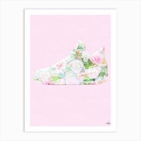 Floral Jordan 4 Art Print