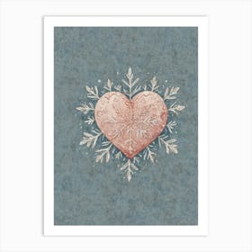 Snowflake Heart 1 Art Print