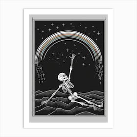 Rainbow Skeleton 8 Art Print