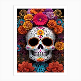 Day Of The Dead Skull 3 Art Print