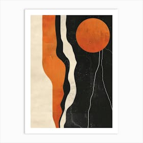 Orange And Black Canvas Print Art Print