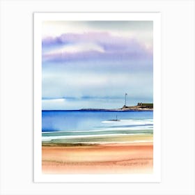 North Berwick Beach 4, East Lothian, Scotland Watercolour Art Print