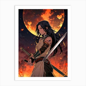 Samurai Swordsman Art Print