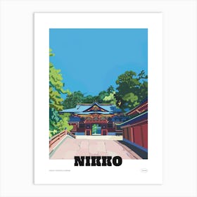 Nikko Toshogu Shrine 3 Colourful Illustration Poster Art Print