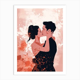 Couple Kissing, Valentine's Day Series 1 Art Print