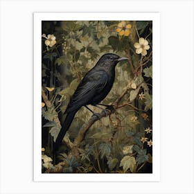 Dark And Moody Botanical Cuckoo 1 Art Print