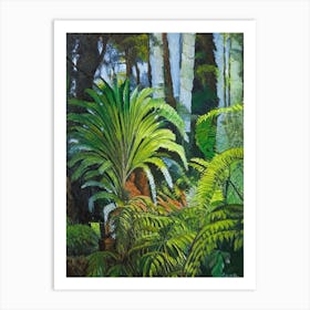 Tasmanian Tree Fern Cézanne Style Art Print