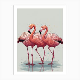 Flamingos Canvas Print Art Print