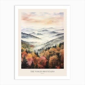Autumn Forest Landscape The Vosges Mountains France Poster Art Print
