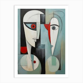 Abstract Painting of a couple Art Print